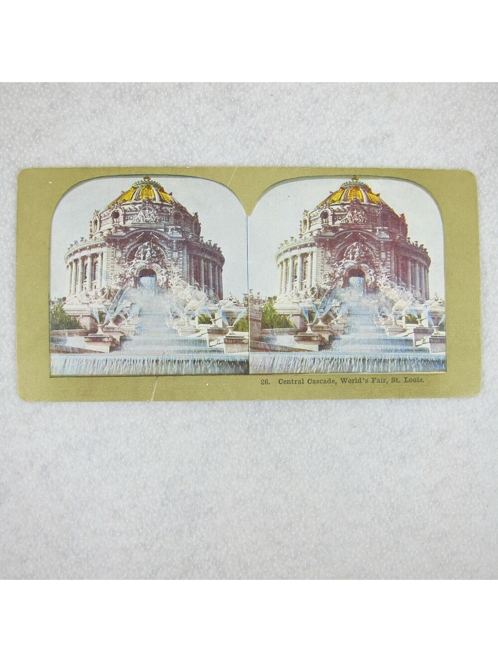 Antique 1904 St Louis World's Fair Louisiana Purchase Stereoview Central Cascade